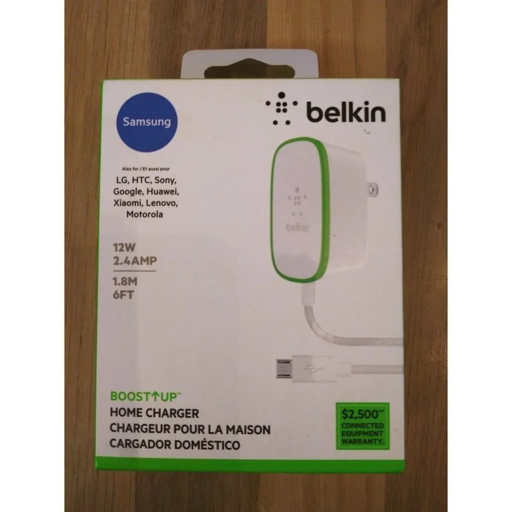 𝅺12w‎ USB-a Wall Charger with Hardwired Micro-USB Cable